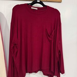Zenana Outfitters Burgundy Long Sleeve Tee